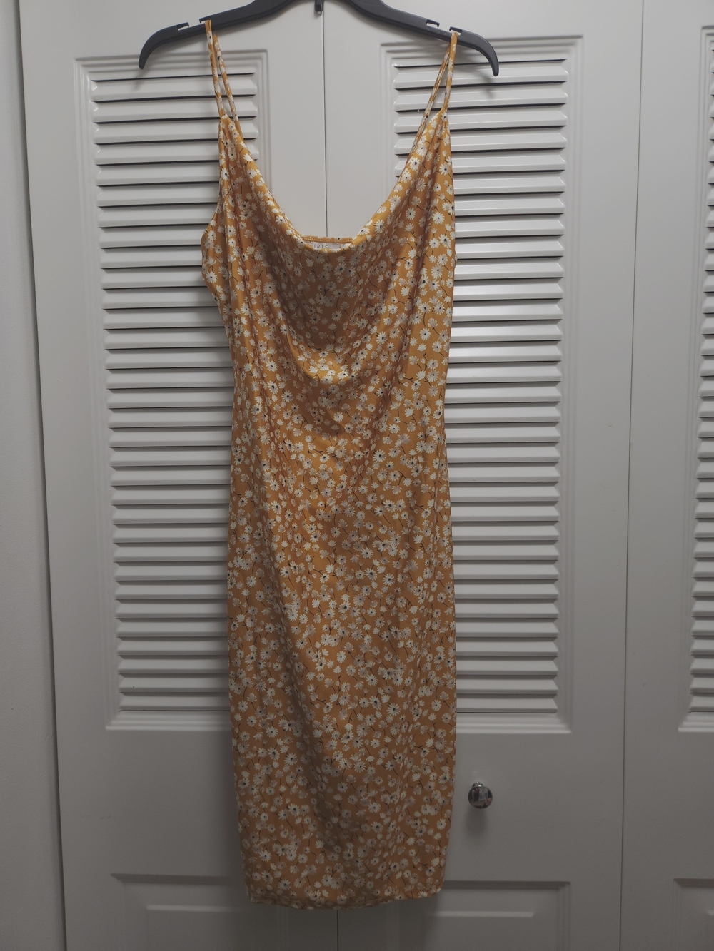 Iris Floral Cowl-Neck Midi Dress – Size L